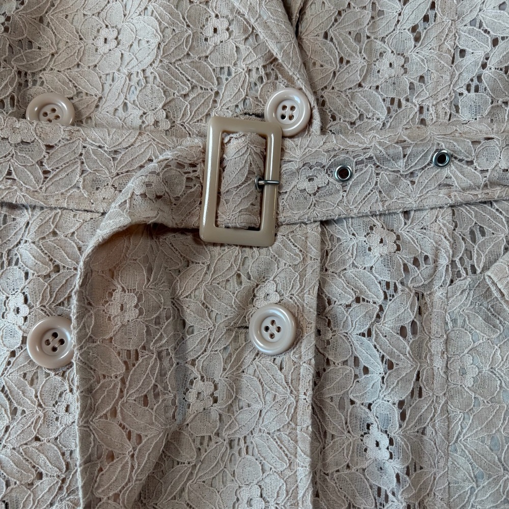 Piperlime Collection Lace Trench Coat - Picture 4 of 10